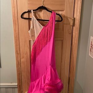 Pink Fringe Dance Dress